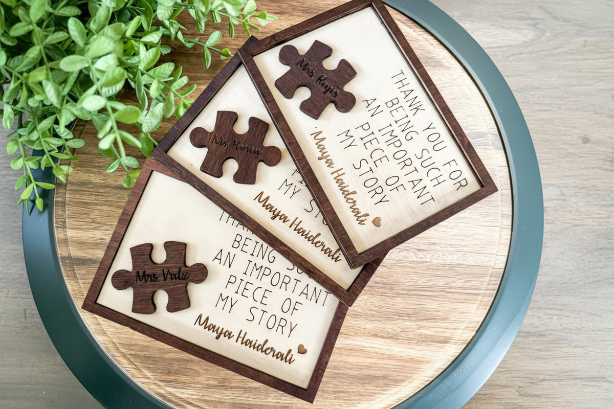 Personalized Teacher Puzzle Frame