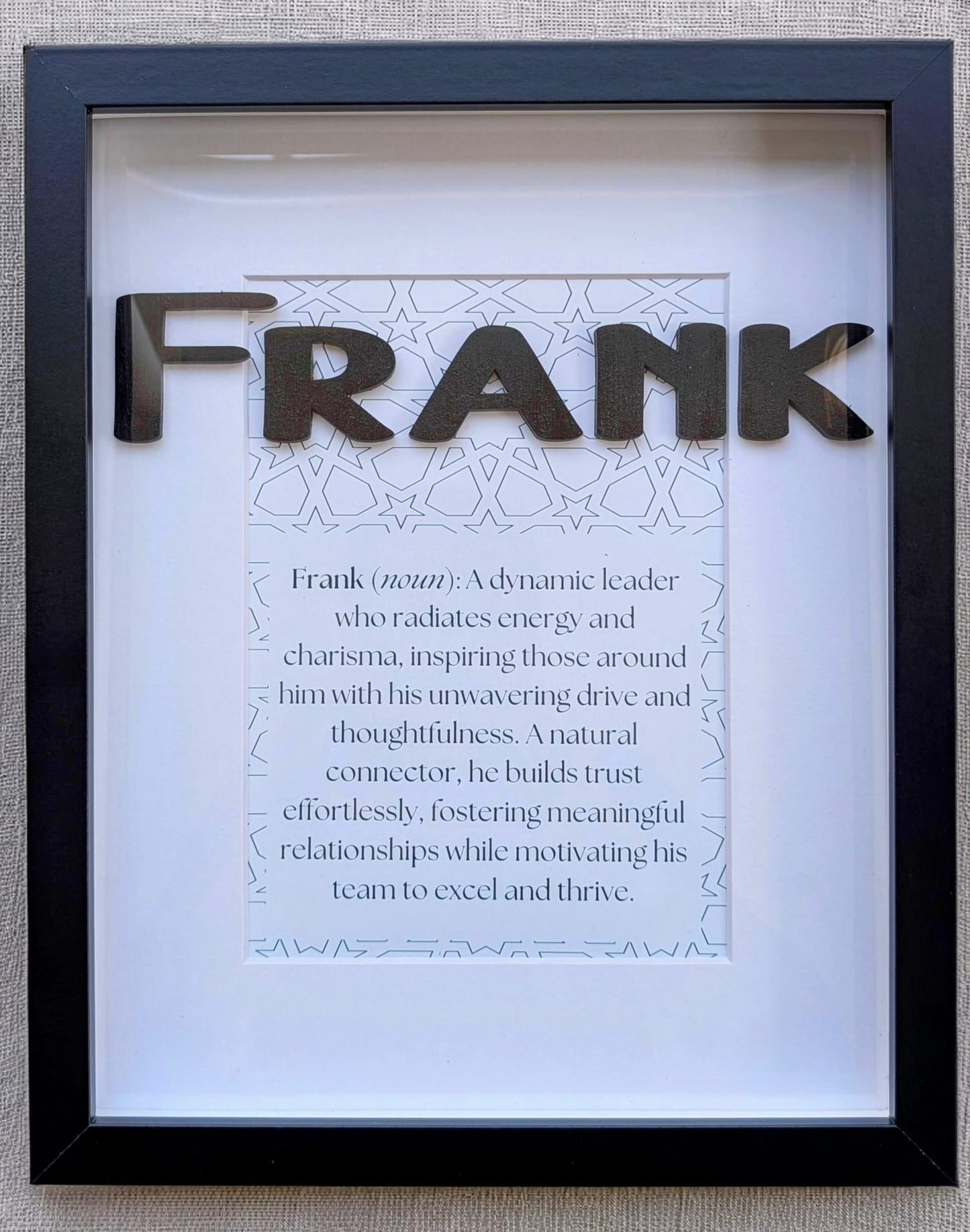 Personalized Name Meaning Frame