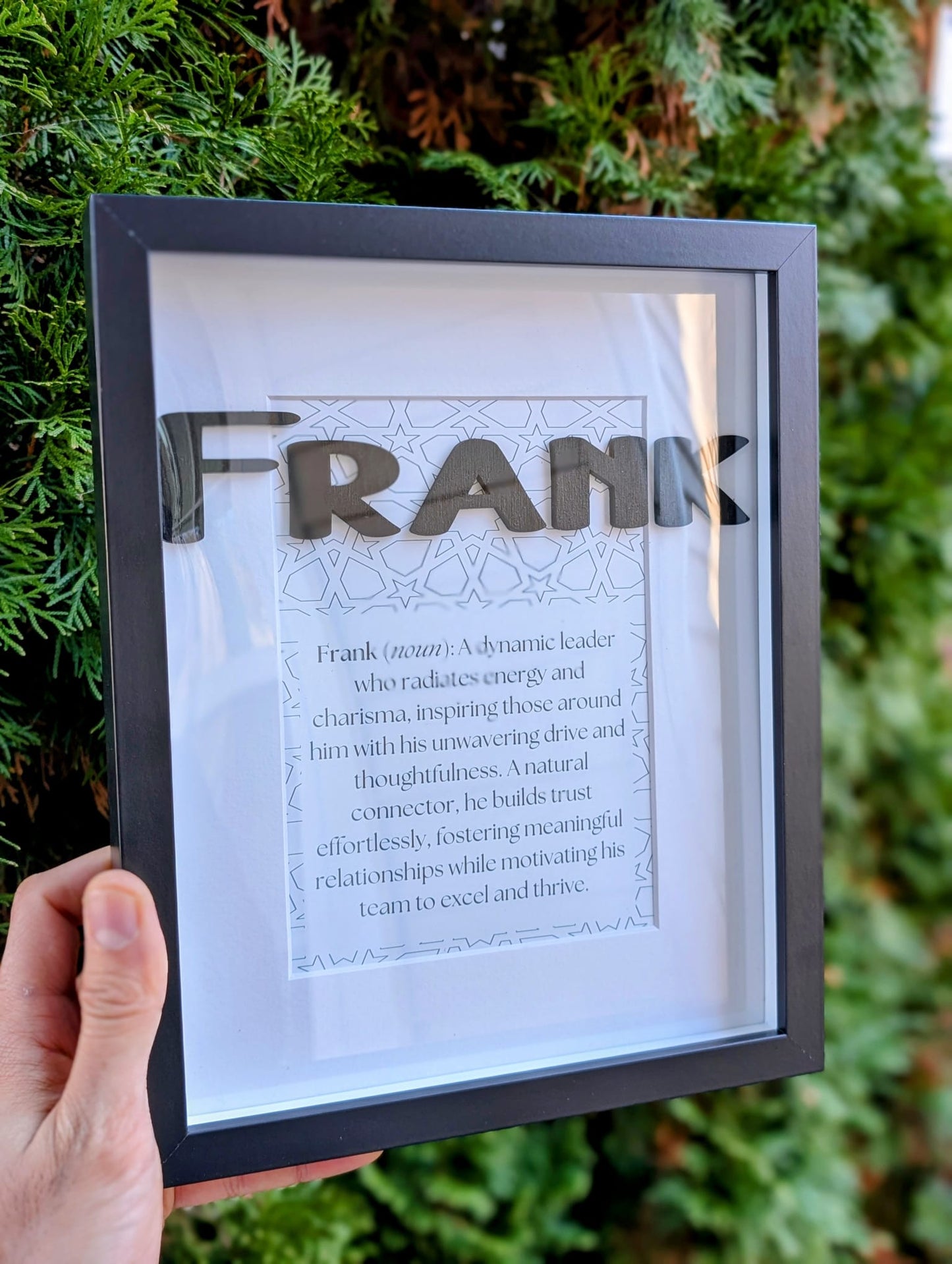 Personalized Name Meaning Frame
