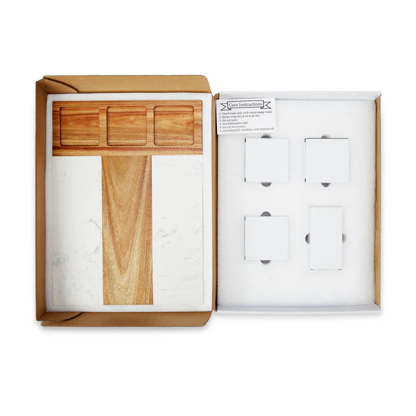 Marble Charcuterie Board Set - 11 Piece
