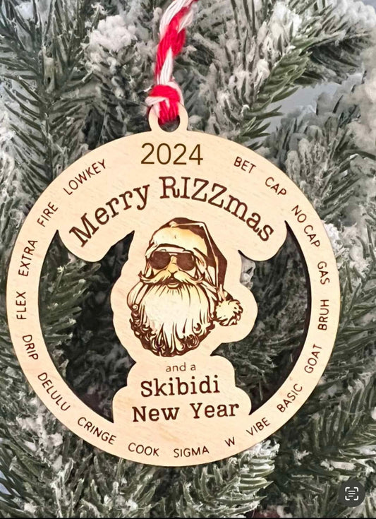 Merry Rizzmas 4” Ornament