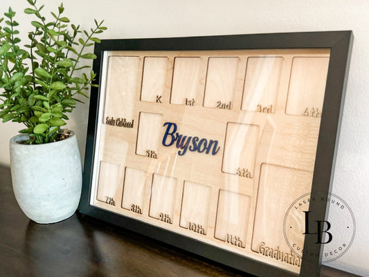 K-12 School Years Personalized Frame