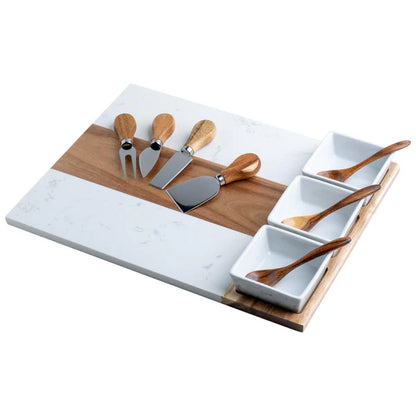 Marble Charcuterie Board Set - 11 Piece