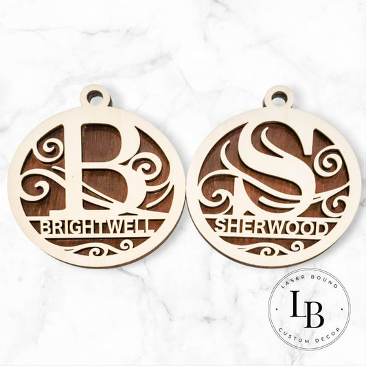 Monogram Custom Ornament