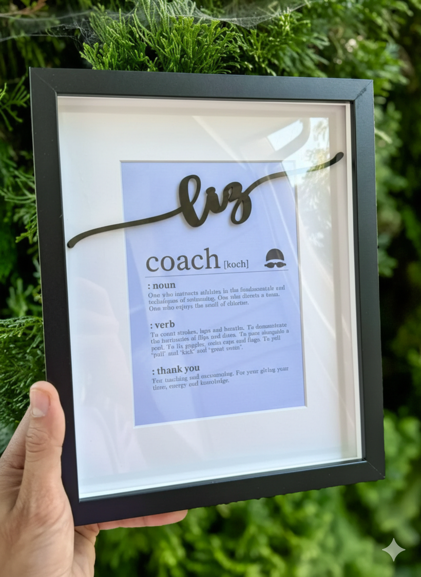 Personalized Swim Coach Thank You Frame