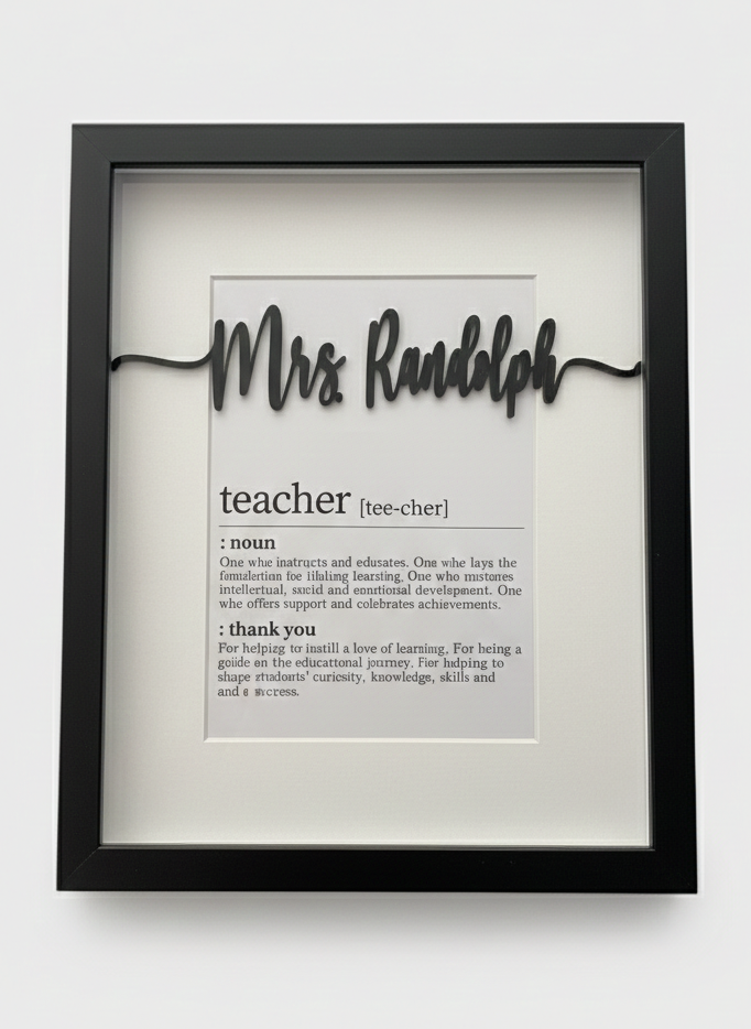 Personalized Teacher Thank You Frame