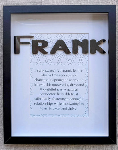 Personalized Name Meaning Frame