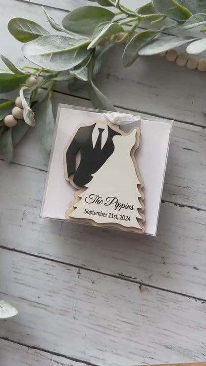 Personalized Wedding Couples Ornament