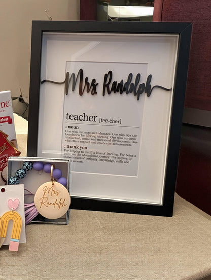 Personalized Teacher Thank You Frame